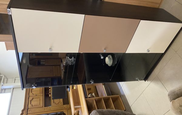 230 tmavá prosklená vyšší skříňka policová 90x35x160cm za 1780Kč