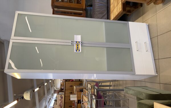 118 IKEA PAX dvoudvéřová skříň s policemi a šuplíky šedá 100x60x237cm   4450Kč