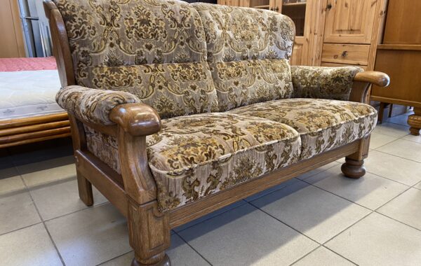 507 dubová mohutná rustikální sedačka 2+1 ,pohovka 150cm široká a křeslo 87cm ,cena 4890Kč