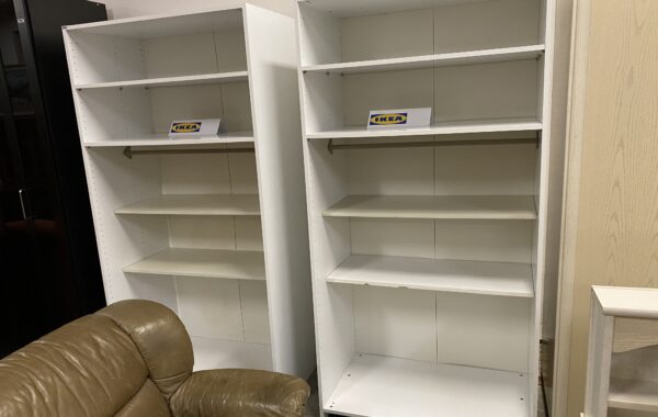 859 bílé otevřené skříně- regály IKEA 100x58x202cm po 1940Kč