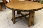 922 kulatý konferenční stůl ,,pánský”- komplet z dubového masívu 45mm  průměr 110cm 2940Kč