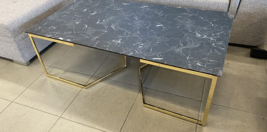 849 nový Italský konf.stolek II jakost 122x66x40cm – zlaté nožky a imitace kamene za 1870Kč