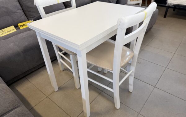 622 set nového rozkládacího stolu 85x55x75cm a dvou čalouněných židlí za 3470Kč