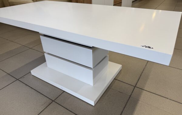 643 nový elegantní bílý konf.stolek na jedné noze 120xx60x50cm za 1980Kč