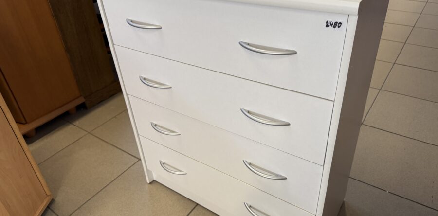 831 nová bílá šuplíková komoda 74x35x86cm za 2480Kč