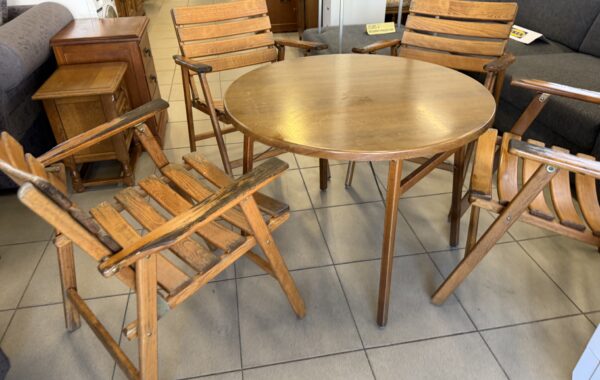 523 zahradní set skládací 4xžidle a stůlprům.90cm za 2870Kč