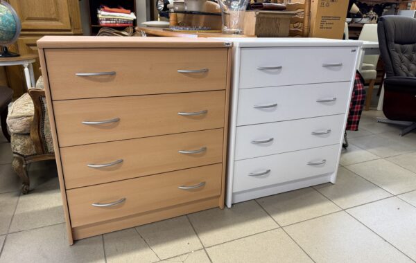 411 světlá -odstín buk+ bílá,nová komoda šuplíková 74x35x85cm za 2480Kč