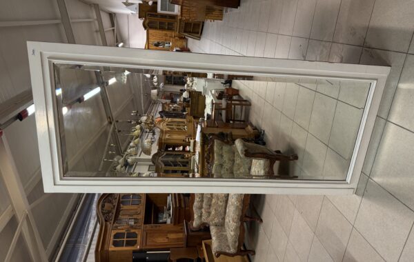 954 velké zrcadlo s fazetovaným okrajem v dubovém rámu 90x208cm za 2450kč