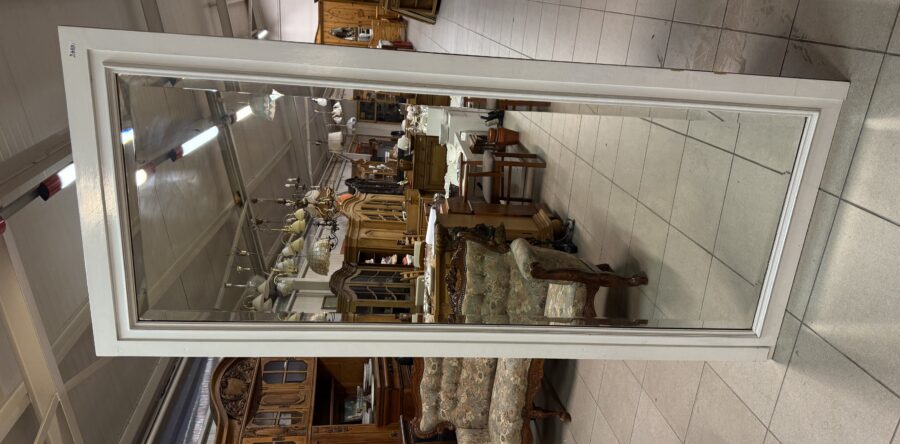 954 velké zrcadlo s fazetovaným okrajem v dubovém rámu 90x208cm za 2450kč