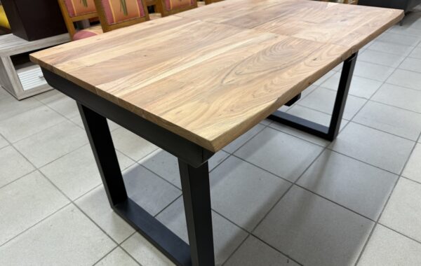 132 nový akaciový rozkládací stůl  Mobelix Malmo jídelní 140x90x77cm,po rozl.180cm za 4830Kč