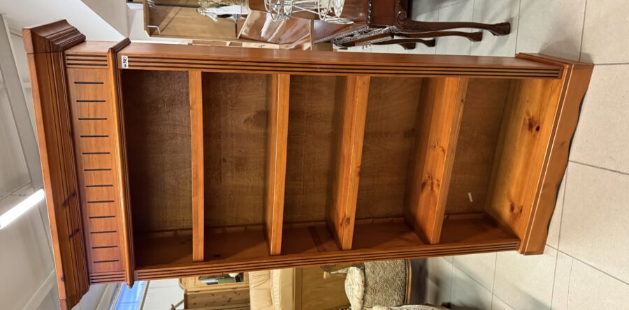 346 zdobená knihovna -regál z tropického dřeva 98x38x200cm za 4390Kč