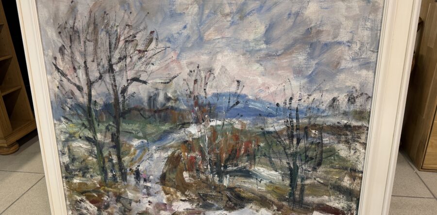 413 Jiří Mádlo akademický malíř – jarní krajina 103x85cm olej za 4780Kč