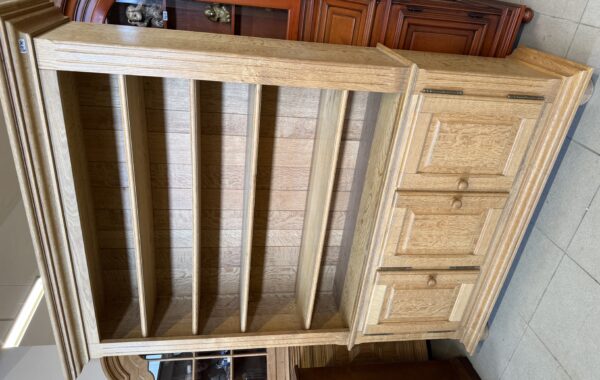 480 dubová velká knihovna – komplet masív bez laku,jen s voskem 150x45x200cm za 6970Kč