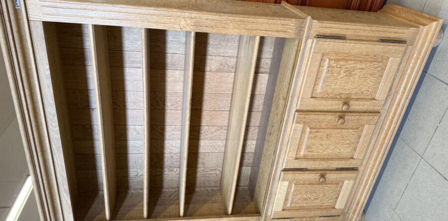 480 dubová velká knihovna – komplet masív bez laku,jen s voskem 150x45x200cm za 6970Kč